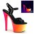 Pleaser RAINBOW-309UV Black Patent/Neon Multi EU-37 / US-7