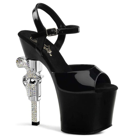 Pleaser REVOLVER-709 Black/Black EU-35 / US-5