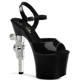 Pleaser REVOLVER-709 Black/Black EU-35 / US-5