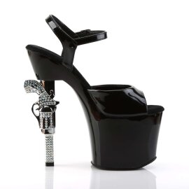 Pleaser REVOLVER-709 Black/Black EU-35 / US-5