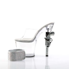 Pleaser REVOLVER-712 Clear/Clear EU-35 / US-5