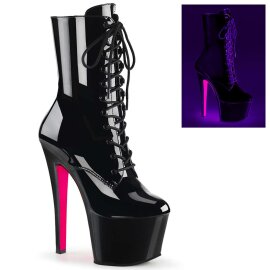 Pleaser SKY-1020TT Black Patent/Black-Neon Hot Pink EU-37...