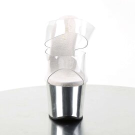 Pleaser SKY-302 Clear/Silver Chrome EU-37 / US-7