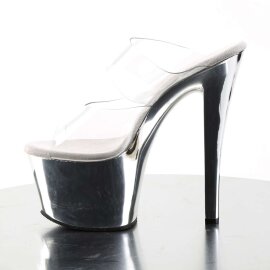Pleaser SKY-302 Clear/Silver Chrome EU-38 / US-8