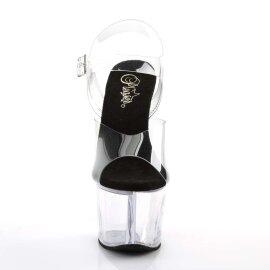 Pleaser SKY-308 Clear-Black/Clear EU-35 / US-5