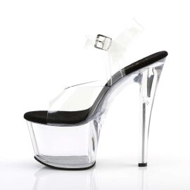 Pleaser SKY-308 Clear-Black/Clear EU-35 / US-5