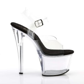 Pleaser SKY-308 Clear-Black/Clear EU-35 / US-5
