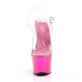 Pleaser SKY-308 Clear/Hot Pink Chrome EU-35 / US-5