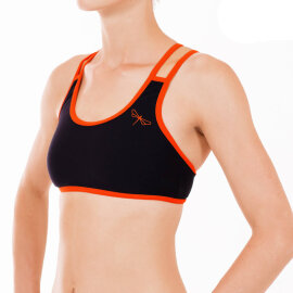 Dragonfly Top Xenia M Black / Orange