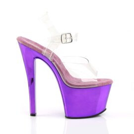Pleaser SKY-308 Clear/Purple Chrome EU-36 / US-6