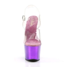 Pleaser SKY-308 Clear/Purple Chrome EU-37 / US-7