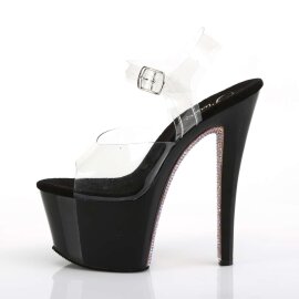 Pleaser SKY-308CRS Clear/Black-Champagne AB RSTN EU-35 / US-5