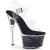 Pleaser SKY-308GF Clear/Black Multi Glitter EU-35 / US-5