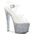 Pleaser SKY-308LG Clear/Silver Multi Glitter EU-39 / US-9