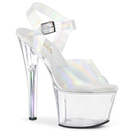 Pleaser SKY-308N-RBH Clear Hologram TPU/Clear EU-37 / US-7