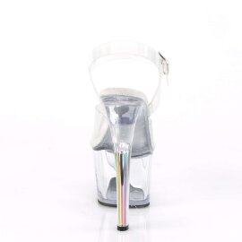 Pleaser SKY-308N-RBH Clear Hologram TPU/Clear EU-38 / US-8