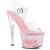 Pleaser SKY-308WHG Clear/Clear-Baby Pink Glitter EU-35 / US-5