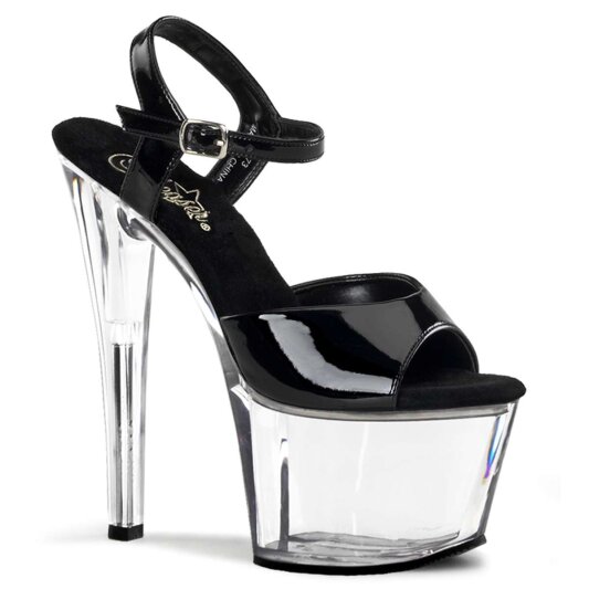 Pleaser SKY-309 Black Patent/Clear EU-35 / US-5