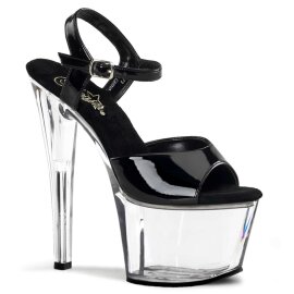 Pleaser SKY-309 Black Patent/Clear EU-37 / US-7