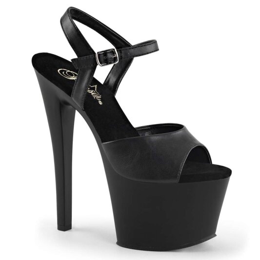 Pleaser SKY-309 Black Faux Leather/Black Matte EU-37 / US-7