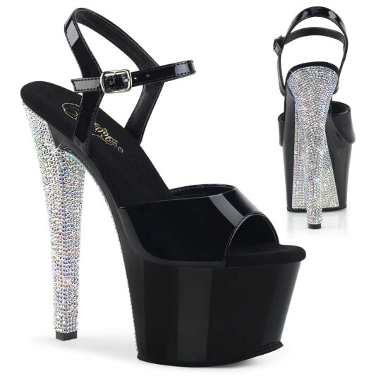 Pleaser SKY-309CHRS Black/Black-Silver AB RSTN EU-35 / US-5
