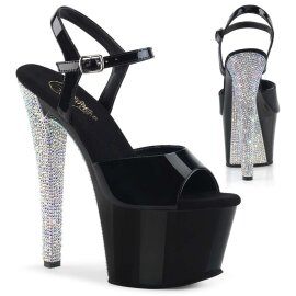 Pleaser SKY-309CHRS Black/Black-Silver AB RSTN EU-35 / US-5