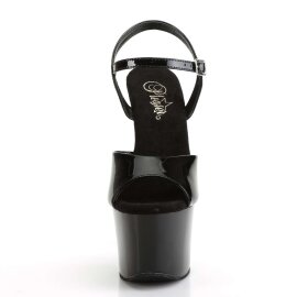 Pleaser SKY-309CHRS Black/Black-Silver AB RSTN EU-35 / US-5