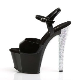 Pleaser SKY-309CHRS Black/Black-Silver AB RSTN EU-35 / US-5