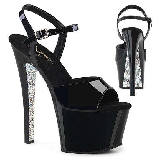 Pleaser SKY-309CRS Black/Black-Silver AB RSTN EU-35 / US-5