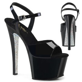 Pleaser SKY-309CRS Black/Black-Silver AB RSTN EU-35 / US-5