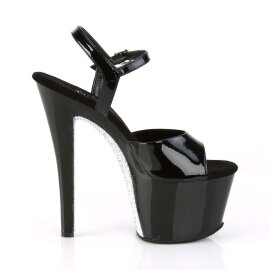 Pleaser SKY-309CRS Black/Black-Silver AB RSTN EU-35 / US-5