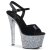 Pleaser SKY-309LG Black Patent/Silver Multi Glitter EU-35 / US-5