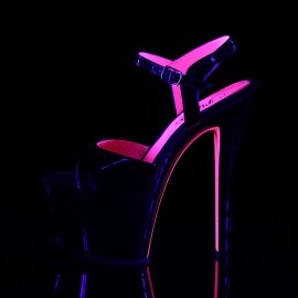 Pleaser SKY-309TT Black Patent/Black-Neon Hot Pink EU-35 / US-5