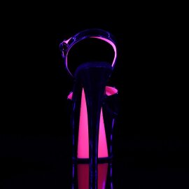 Pleaser SKY-309TT Black Patent/Black-Neon Hot Pink EU-35 / US-5