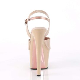 Pleaser SKY-309TT Nude Patent/Nude-Rose Gold Chrome EU-36 / US-6