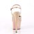 Pleaser SKY-309TT Nude Patent/Nude-Rose Gold Chrome EU-37 / US-7