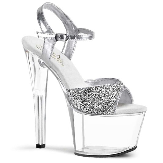 Pleaser SKY-310 Silver Glitter/Clear EU-35 / US-5