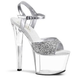 Pleaser SKY-310 Silver Glitter/Clear EU-35 / US-5