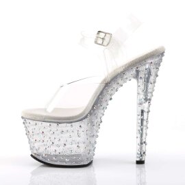 Pleaser STARDANCE-708 Clear/Clear-Silver Multi RS EU-40 / US-10