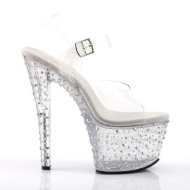 Pleaser STARDANCE-708 Clear/Clear-Silver Multi RS EU-39 / US-9