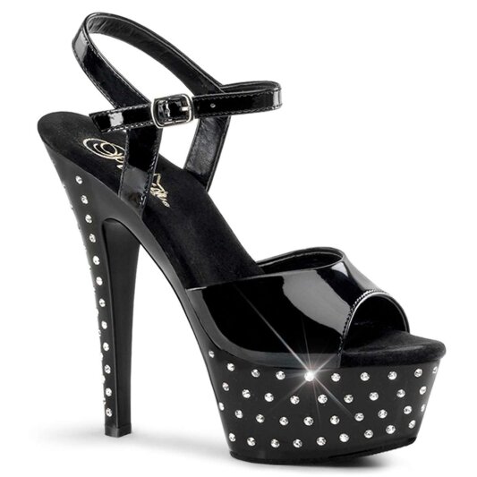 Pleaser STARDUST-609 Black Patent/Black EU-35 / US-5