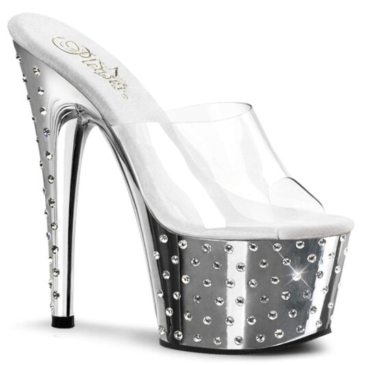 Pleaser STARDUST-701 Clear/Silver Chrome EU-35 / US-5