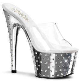 Pleaser STARDUST-701 Clear/Silver Chrome EU-38 / US-8