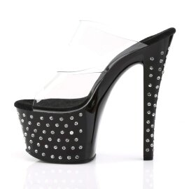 Pleaser STARDUST-702 Clear/Black EU-37 / US-7