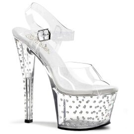 Pleaser STARDUST-708 Clear/Clear EU-39 / US-9