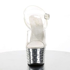 Pleaser STARDUST-708 Clear/Silver Chrome EU-40 / US-10