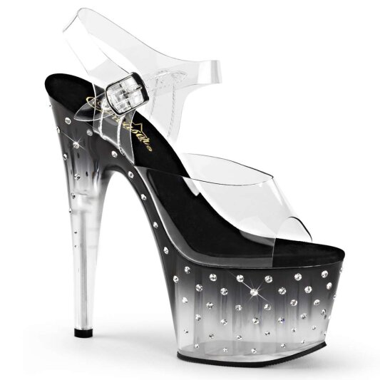 Pleaser STARDUST-708T Clear/Black-Clear EU-35 / US-5
