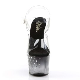 Pleaser STARDUST-708T Clear/Black-Clear EU-35 / US-5