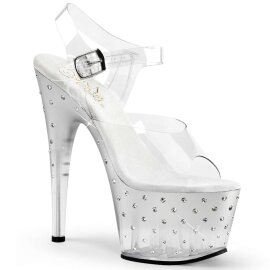 Pleaser STARDUST-708T Clear/Silver-Clear EU-38 / US-8