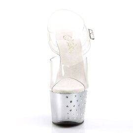 Pleaser STARDUST-708T Clear/Silver-Clear EU-39 / US-9